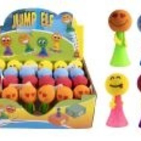 Jumping 9cm Smiley 24 in display different types