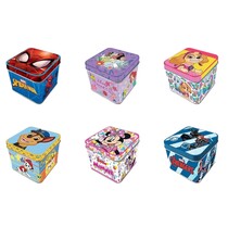Doos blik mini 7,5x7,5x6cm 6ass Licenties