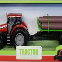 Tractor Rood + trailer 52cm