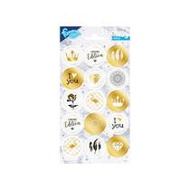 Funny Products Aufkleberbogen Gold 20x10cm