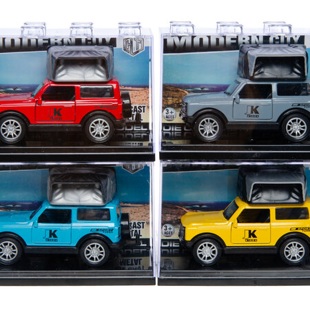 Die Cast Safari Auto 10x4x4cm verschiedene Farben stapelbar