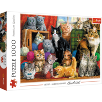 Puzzel 1000 stuks - Katachtige Ontmoeting