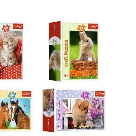 Mini Puzzle 54pcs. - Lovely Animals 9x6.5x4cm