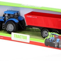 Tractor Bakwagen blauw 48cm