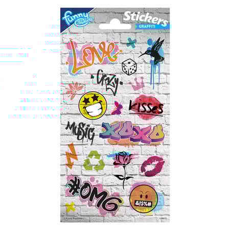 Funny Products sticker sheet Graffiti 20x10cm