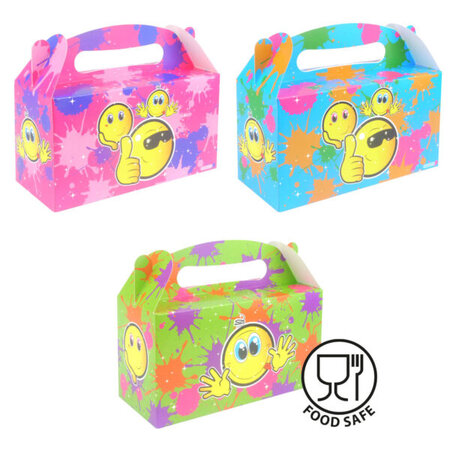 Menübox mit Emoticons, 22,5 x 9,5 x 12 cm