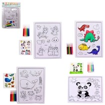 DIY Kleurboord 19x25cm + markers 4ass.