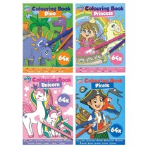 Kleurboek A5, 64 pages, 4 assorti