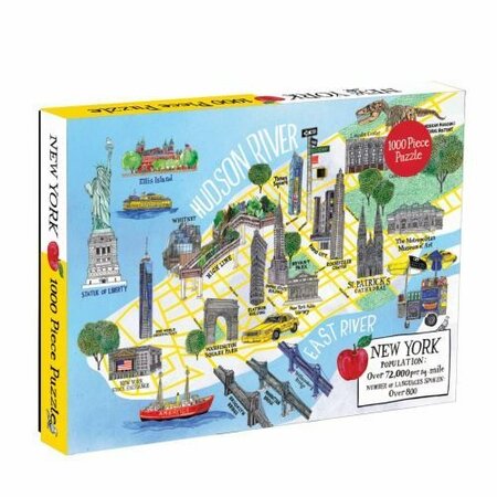 Galison 1000 Teile-Puzzle – Karte New York City