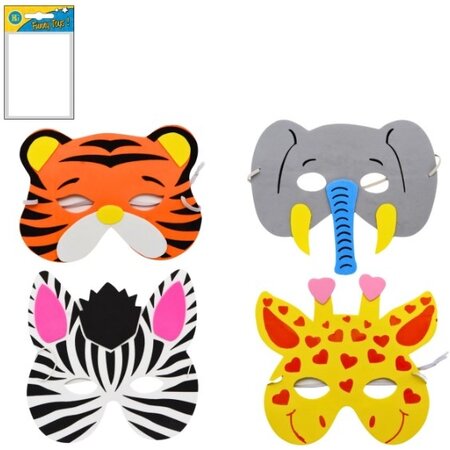 Animal Mask Jungle 17x17cm ass.