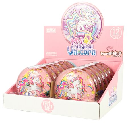 Waterspel rond 10cm - Unicorn ass.