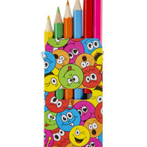 Pencils (6 pcs. in a box, 9x4.5x1cm) - Emoji