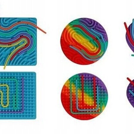 Fidget maze game with 12 assorted, 12.5cm