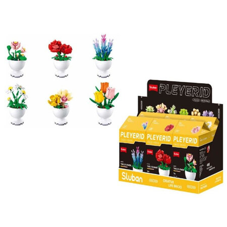 Pleyerid Flowers Bricks Rosa 9x6x15,5cm - Topfpflanzen