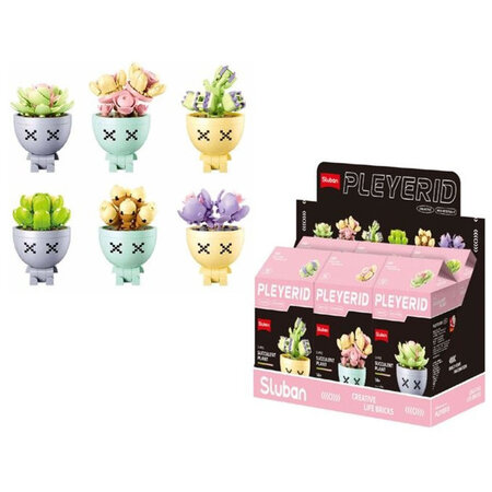 Pleyerid Flowers Bricks Pink 9x6x15,5cm - Potted plants