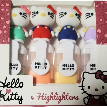 Hello Kitty markeerstiften pastel, 4 assorti 25x20x27cm