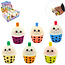 Squeeze bubble cup 6 assorti 5x5x7cm