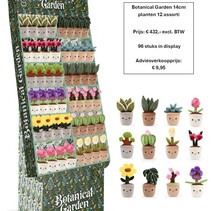 Pluche 14cm planten 12 assorti in display
