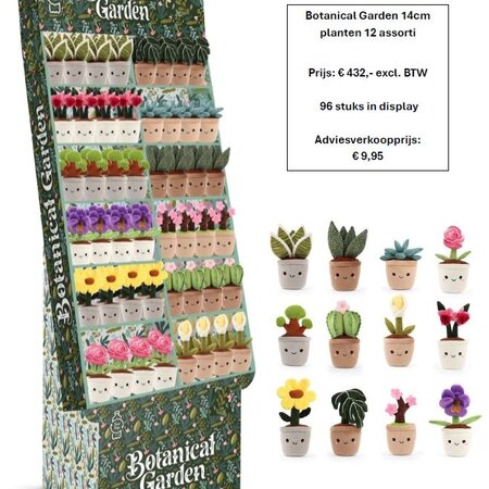 Plush 14cm plants 12 assorted in display