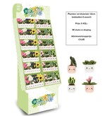 Pluche 12cm tuinplanten 8 assorti in display