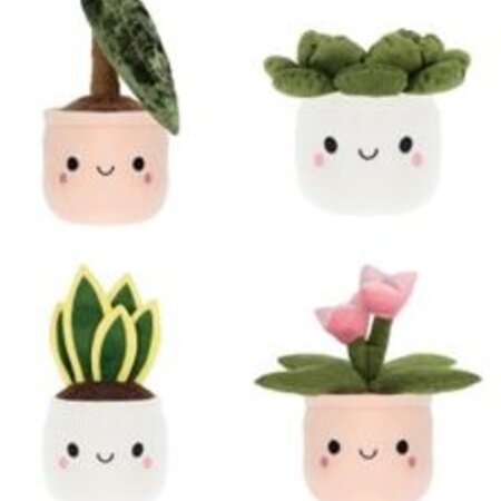 Plush 12cm garden plants 8 assorted in display