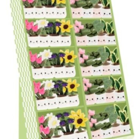 Pluche 12cm tuinplanten 8 assorti in display