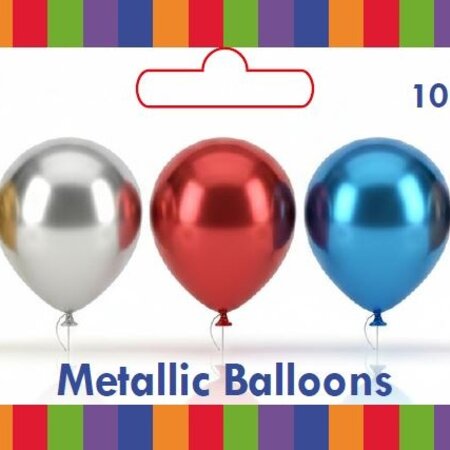 Metallic Ballonnen 25cm assorti 10 stuks