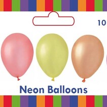 Neon Balloons 25cm assorted 10 pieces
