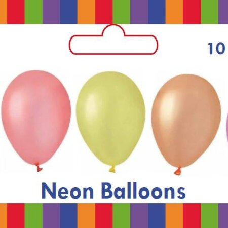 Neon Ballonnen 25cm assorti 10 stuks