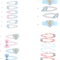 Disney Prinzessinnen Haarspangen, 4er-Pack, 12 x 8 cm