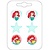 Disney Ariel earrings, set of 3, 12x6 cm