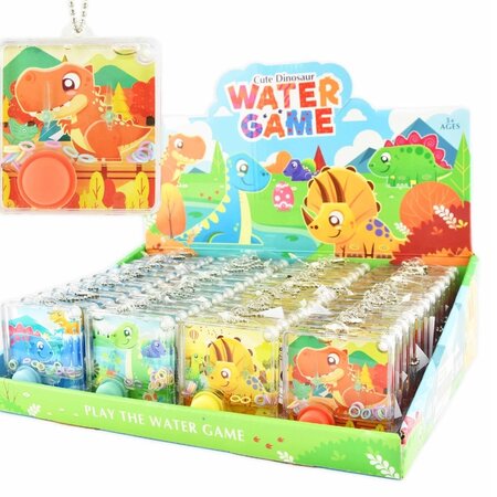 Dinosaur water play keychain, 4 assorted, 6.5cm