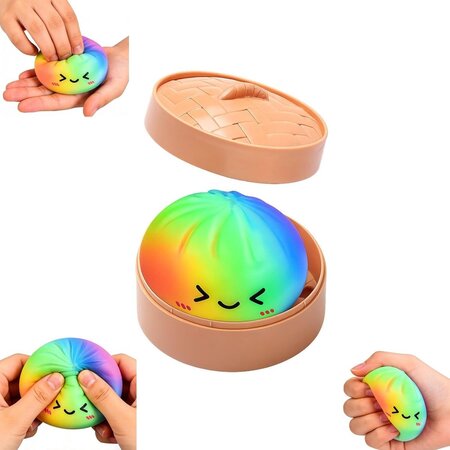 Regenboog dumplings 8,5 cm ass. in display