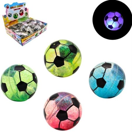 4 verschiedene Fußball-Schläger, 60 mm, mit Licht