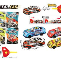 Pull-back metal car, 4 assorted, 9x4x3cm