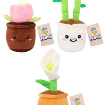 Pluche plantjes 3 assorti, 16/18cm