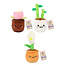 Pluche plantjes 3 assorti, 16/18cm