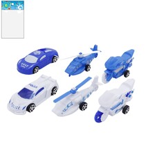 Police vehicle 9cm, 6 assorted
