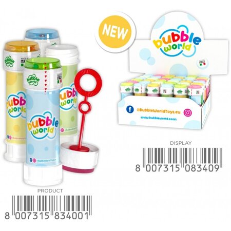 Bellenblaas 60ML 11.5cm met geduldspel, ass.