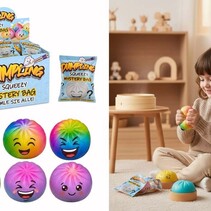 Dumpling Squeeze ball Ø8.5cm in zak 6ass. leverbaar vanaf volgende week!