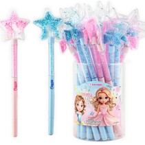Stift mit Sternen und Glitzer, 2 verschiedene, 23 cm