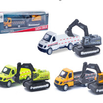 Diecast Truck & Excavator pull back 25x6x7cm