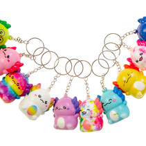 Sleutelhanger Foam Axolotl 5X4.5X4.5CM, div kleuren
