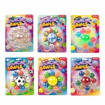 Bouncing Balls 10pcs. op kaart 17x13cm ass.