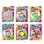 Bouncy ball set 10 pieces. on card 17x13cm assortment 6 pieces.