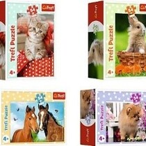 Mini Puzzle 54 Teile - Liebevolle Tiere 9x6,5x4cm
