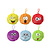 Plush smiling faces 6 assorted, 10cm