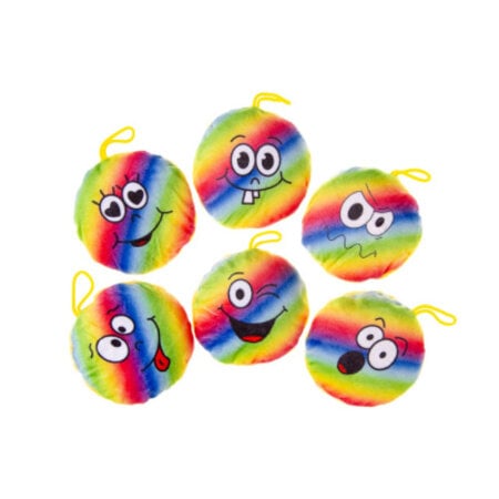 Pluche smile rainbow 6 assorti, 10cm