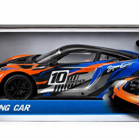 RC Super Racing Car XL - Blauw/Oranje 47x22x14cm