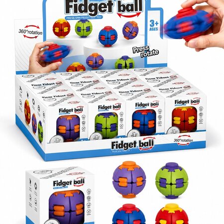 Fidget 65mm Rotate 360° Spinner in box ass.